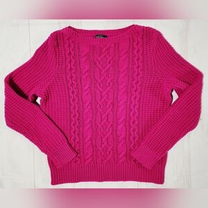 🔥SOLD🔥Lauren Ralph Lauren Large Hot Pink Cable Knit Sweater